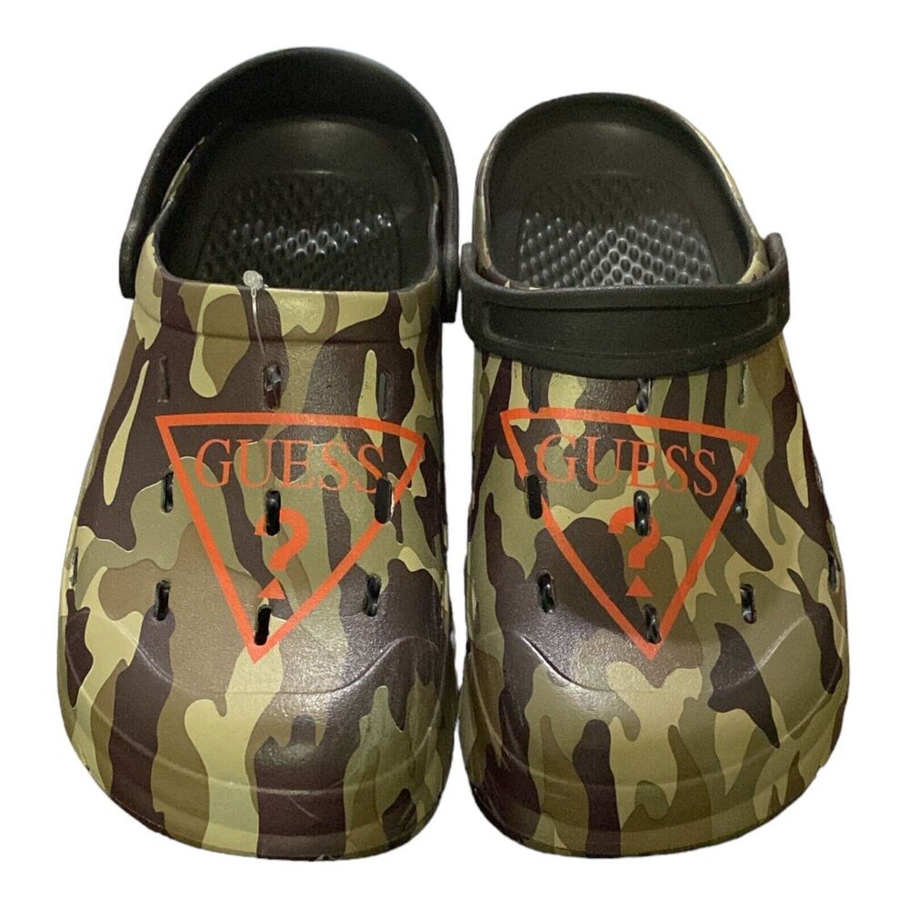 Crocs Mens Classic Clog Camouflage Camo Slip On Shoes Sandals Size M 11 Brown.